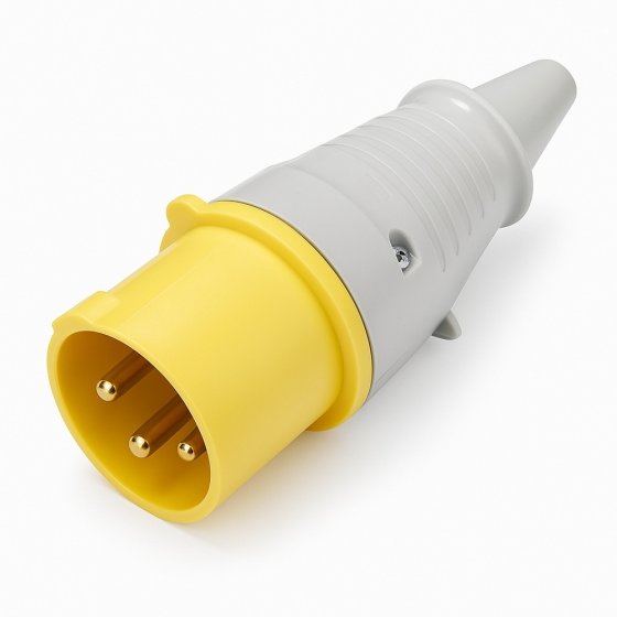 110v Electrical Plug 16amp Low Voltage Yellow for Site Use