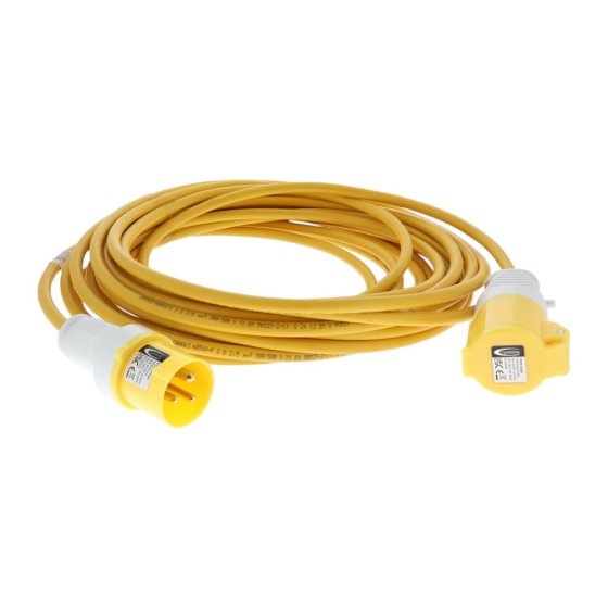14m Extension Lead 2.5 sqm, 110v, 16A 3pin (BSEN 60309) connectors
