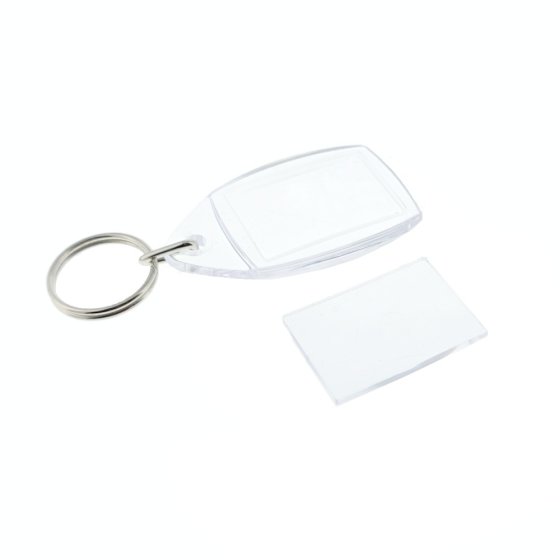 Key Fob, Clear Plastic with 35mm x 24mm Paper Insert