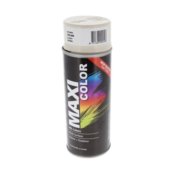 Cream White Spray Paint RAL9001 400ML Gloss for Metal Wood Plastic