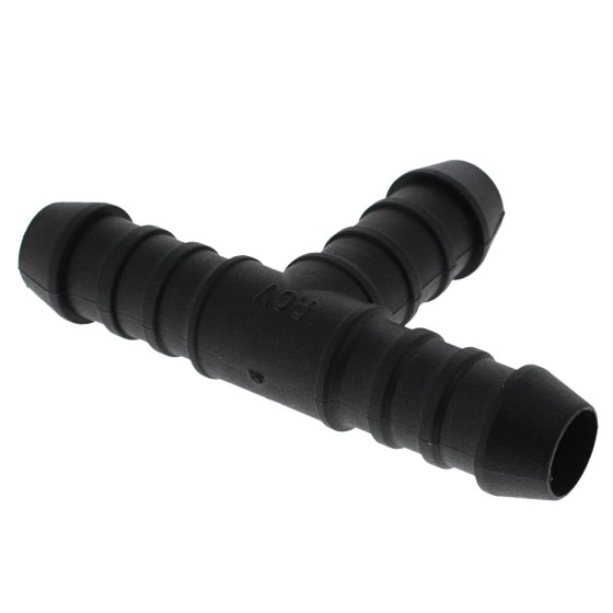 Black 14mm Plastic T-Piece Hose Joiner/Pipe Connector