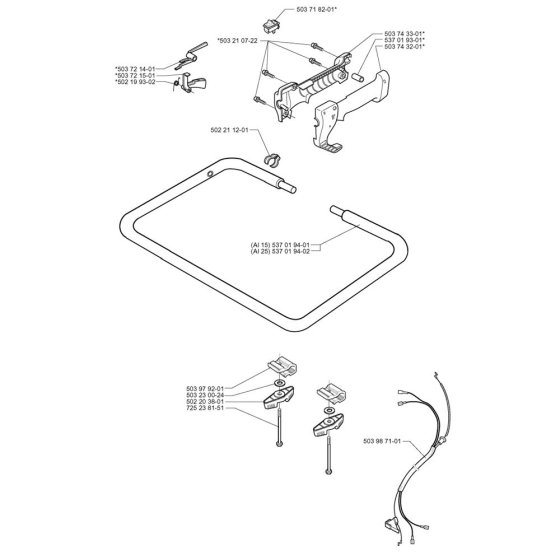 Handle & Controls for Husqvarna