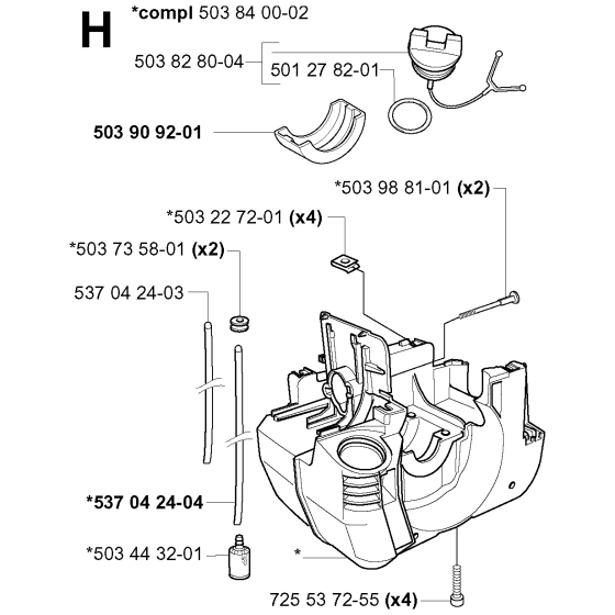 Crankcase Assembly for 225RJ