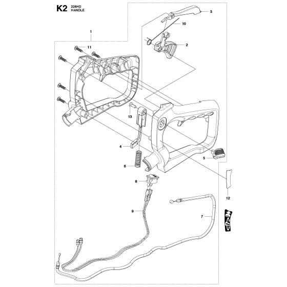 Handle Assembly for Husqvarna