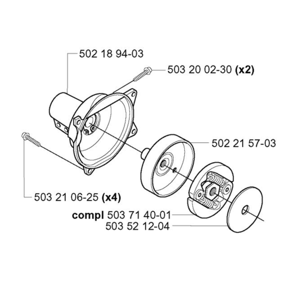 Clutch for Husqvarna 227 L