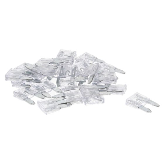 Mini Blade Fuses, Clear 25 Amp, Pack of 25