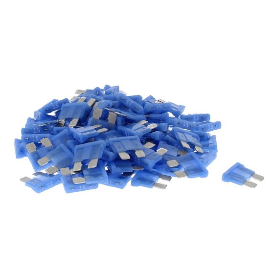 Standard Littlefuse ATO Blade Fuses, Blue 15 Amp, Pack of 100