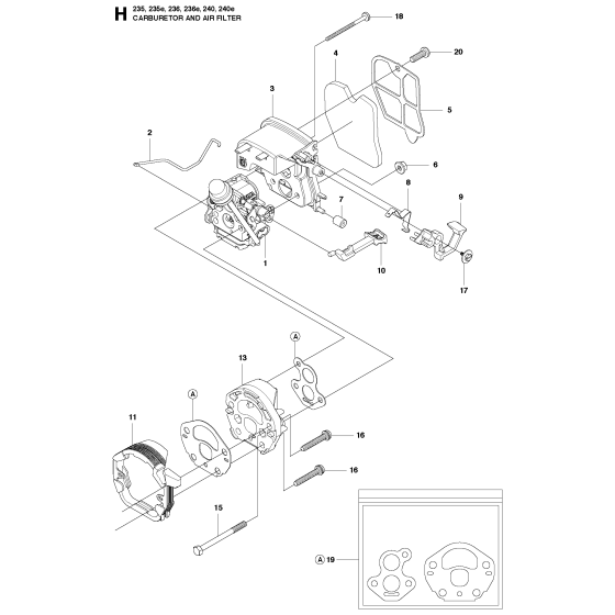 Carburetor & Air Filter for 235e