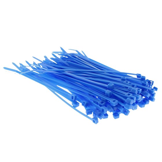 Cable Ties Blue 3.6mm x 140mm Nylon - 100 Pack