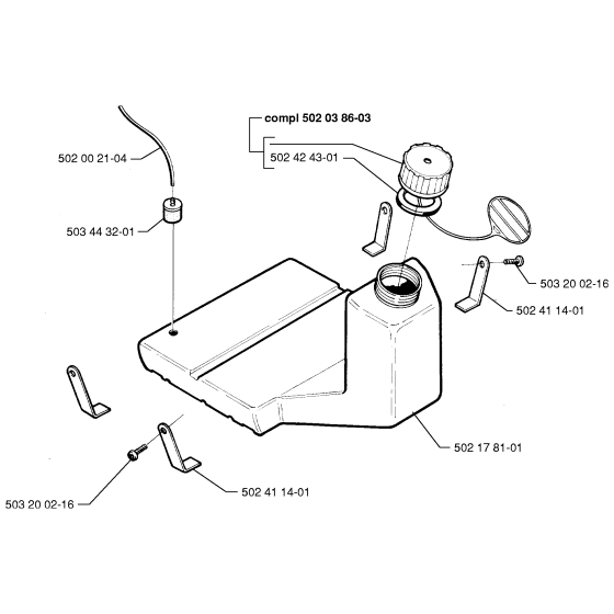 Fuel Tank Assembly for Husqvarna