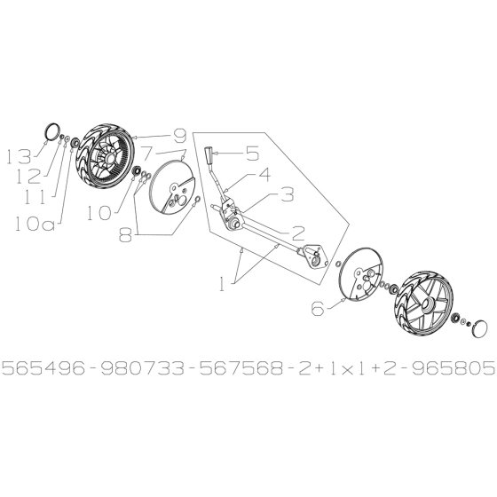 Wheel Assembly for Masport 250ST