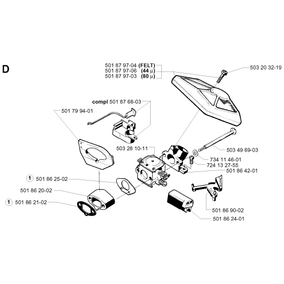 Carburetor & Air Filter Assembly