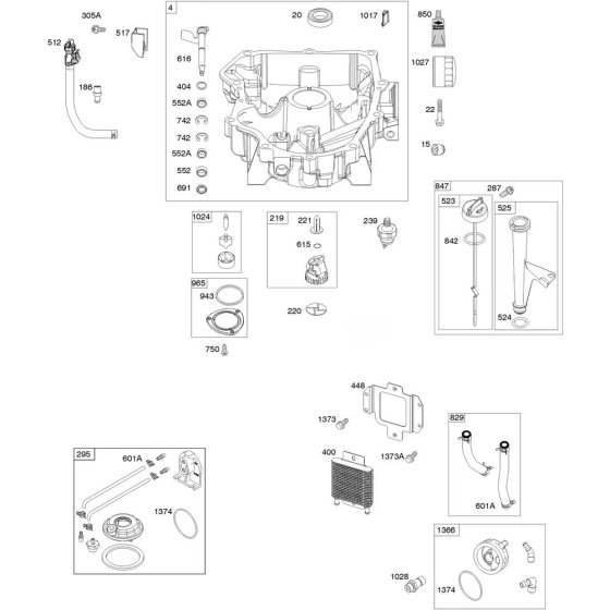Sump Assembly for Briggs & Stratton