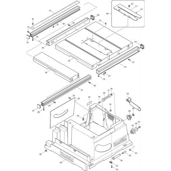 Makita 2704 Table Saw Assembly