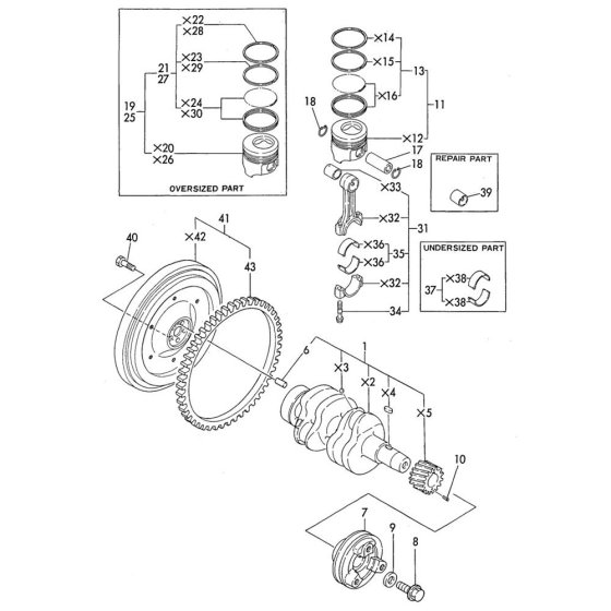 Crankshaft, Piston Assembly
