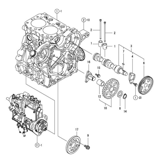 Camshaft, Driving Gear Assembly