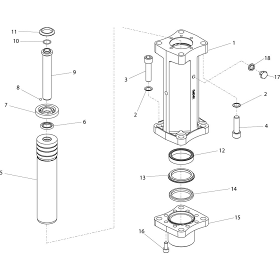 Cylinder Assembly for Belle 30-25