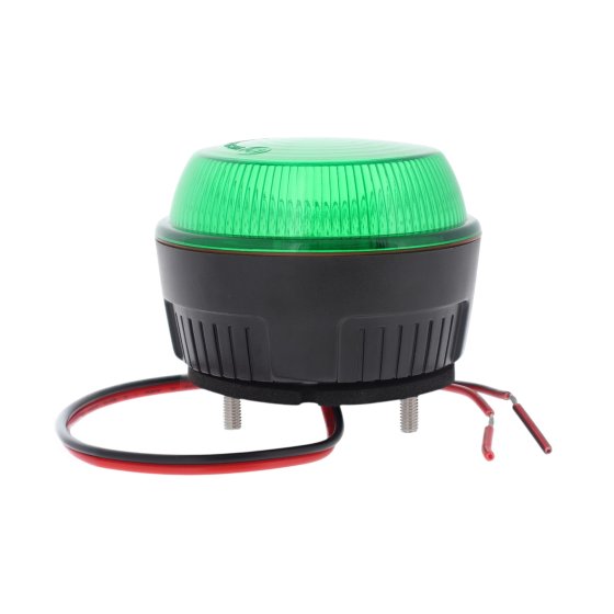 LED Green Flashing Mini Beacon (Low Profile) - Dual Bolt Fixing