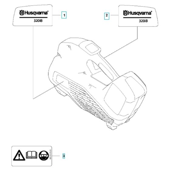 Decal Assembly for Husqvarna 320iB