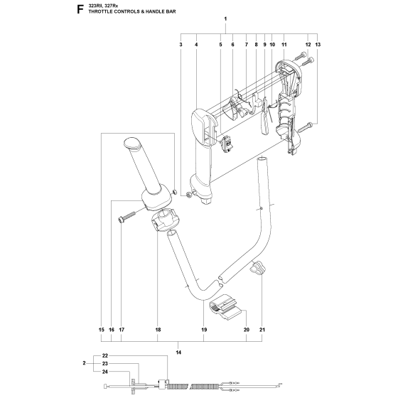 Handle & Controls for Husqvarna 323RII