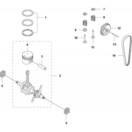 Piston & Crankshaft for Husqvarna