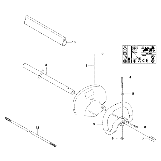 Handle 2 Assembly for Husqvarna