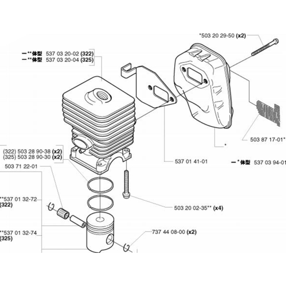 Cylinder Piston for Husqvarna