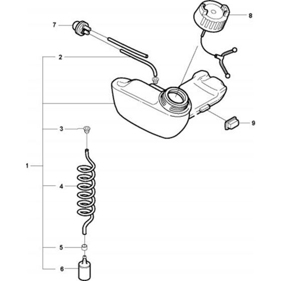 Fuel Tank for Husqvarna 326 LS