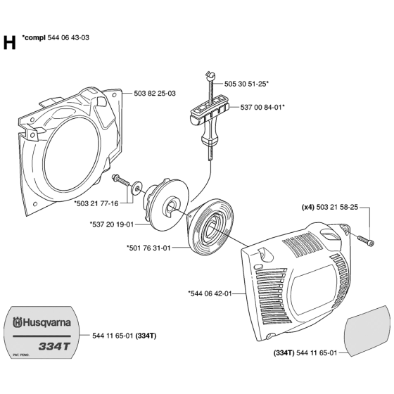 Starter Assembly for 334t