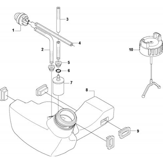 Fuel Tank for Husqvarna 335 LX