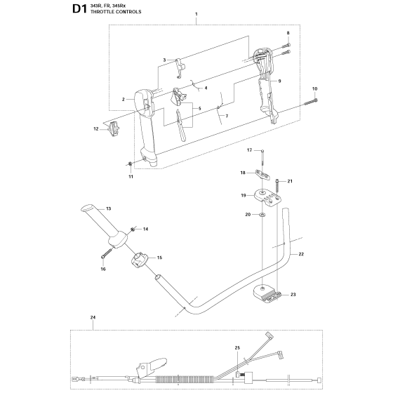Throttle Controls for Husqvarna 343R