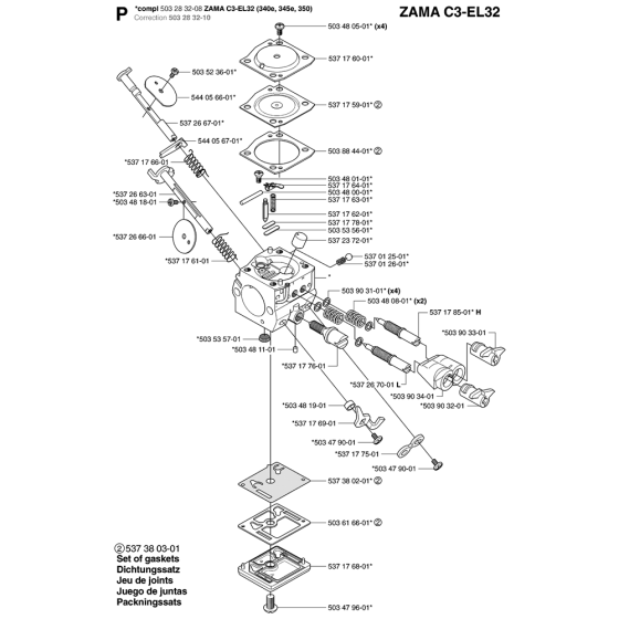 Carburetor Assembly for 345e