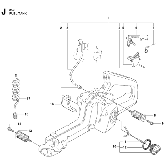 Fuel Tank Assembly Husqvarna 359