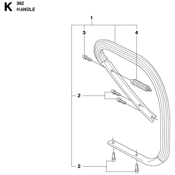Handle Assembly for Husqvarna 362