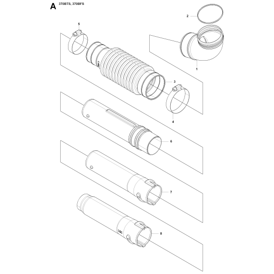 Tube Assembly for Husqvarna 370BTS