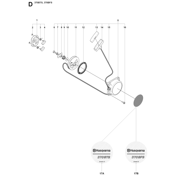 Starter Assembly for Husqvarna 370BTS
