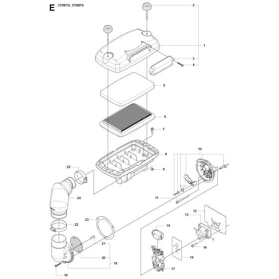 Carburetor & Air Filter for 370BTS