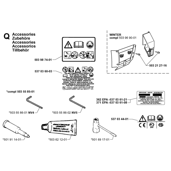 Accessories for Husqvarna 371XP