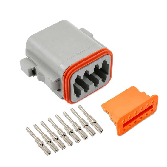 Deutsch 8 Pin Plug Connector Kit -10 Pieces - 374 155