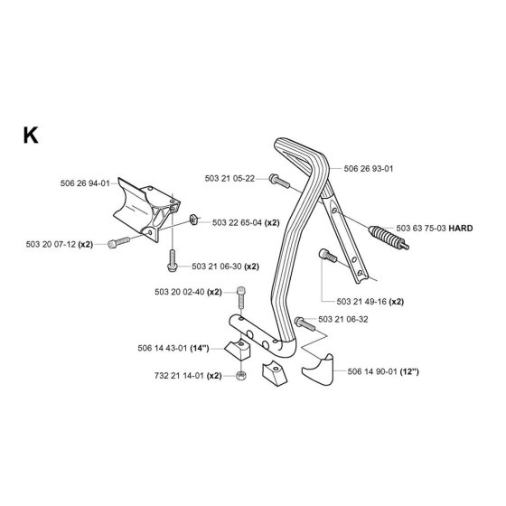 Handle Assembly for Husqvarna 375K