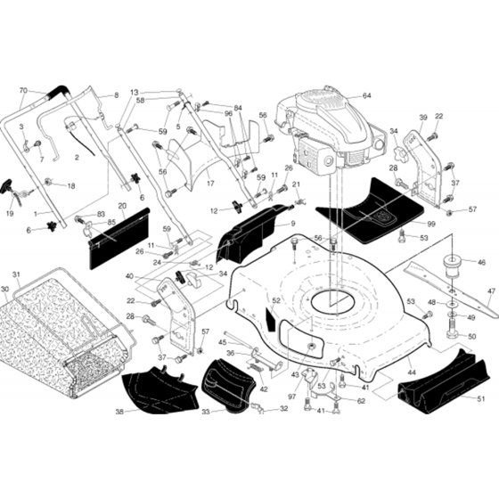 Engine Assembly for Husqvarna 38097