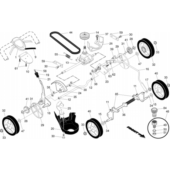 Drive Assembly for Husqvarna 38097