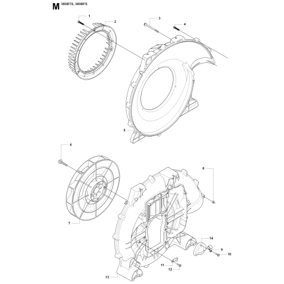 Fan Assembly for Husqvarna 380BTS