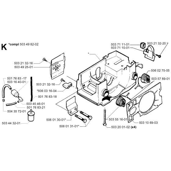 Crankcase Assembly for Husqvarna 40