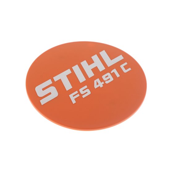 Model Plate for Stihl FS 491 Clearing Saw - OEM No. 4148 967 1505