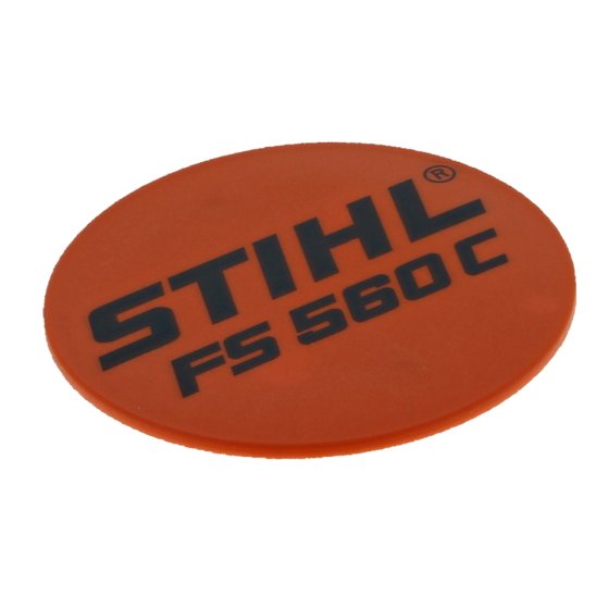 Model Plate for Stihl FS490C, FS510C, FS560C Clearing Saws - OEM No. 4148 967 1502