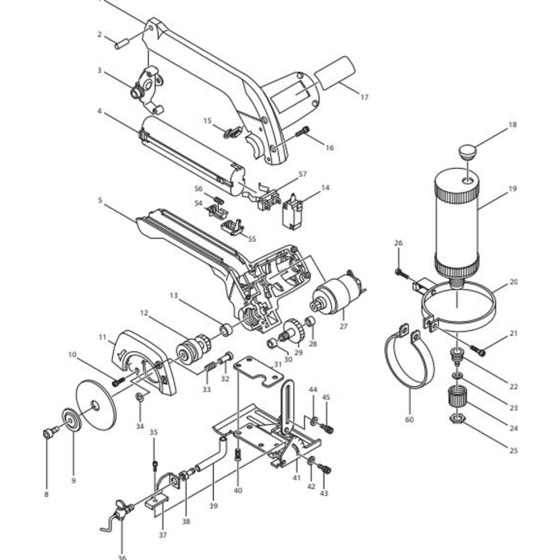 Makita 4190DWB Main Assembly