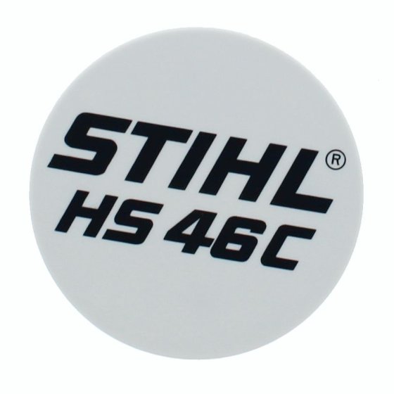 Model Plate for Stihl HS46CE Hedge Trimmer - 4242 967 1501