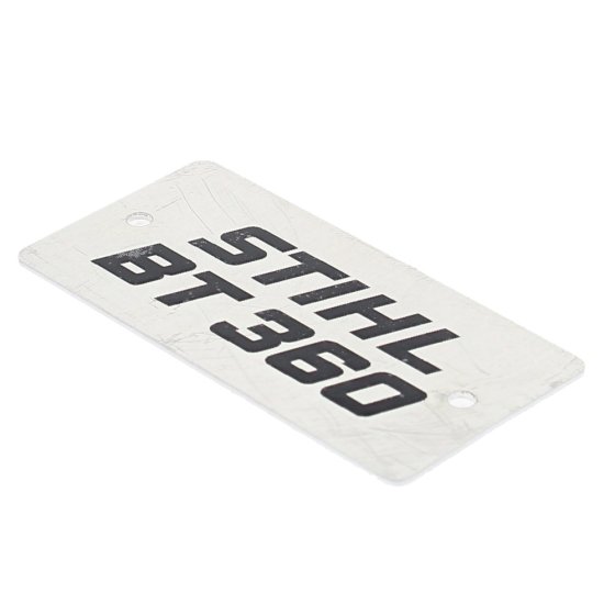 Model Plate for Stihl BT360 Auger - 4308 967 1500