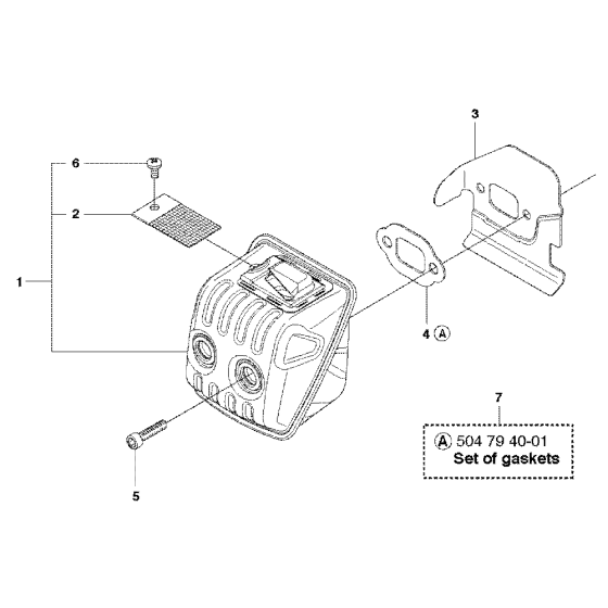 Muffler Assembly for 445e
